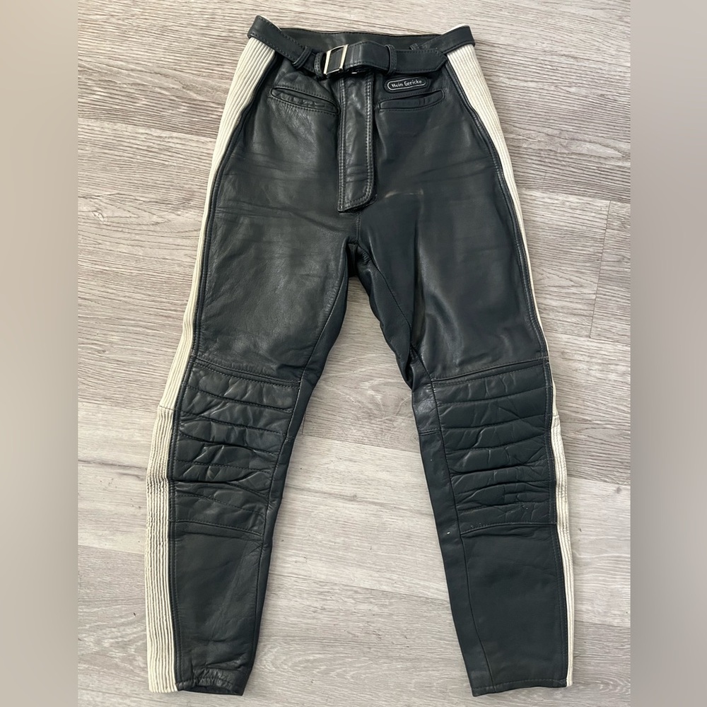 Vintage Hein Gericke leather moto pants 24/25